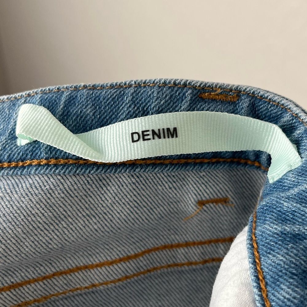 Off-White Denim Capri Cropped Denim Jeans Blue Size Small - Picture 10 of 15